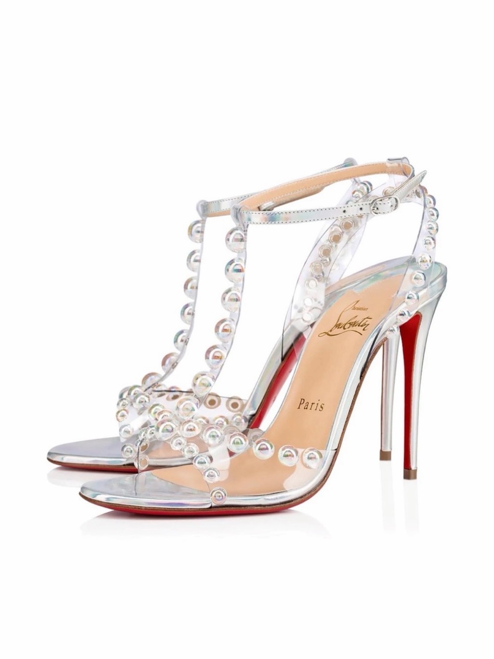 CHRISTIAN LOUBOUTIN FARIDARAVIE 100 PVC SPECIAL LASER